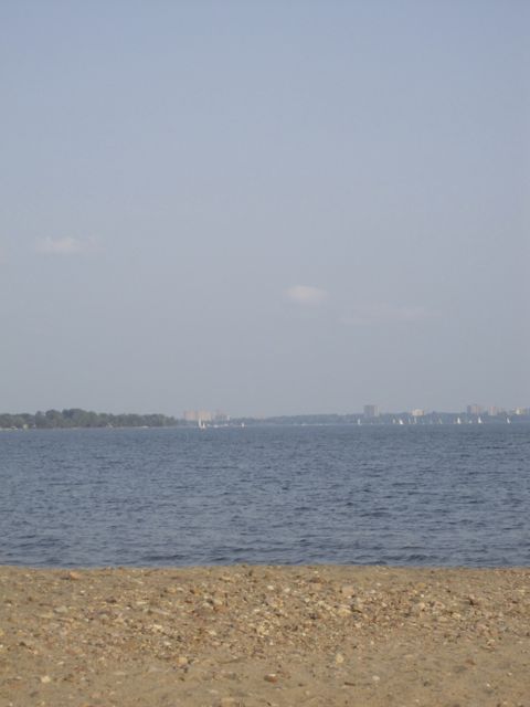 view of Ottawa from Aylmer Island with Adam Brown